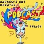 Podcast Logo: a microphone is spurting out multicoloured goop.
